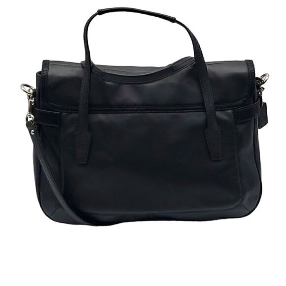 Coach Black Leather Taylor Flap Shoulder Bag - Picture 4 of 9